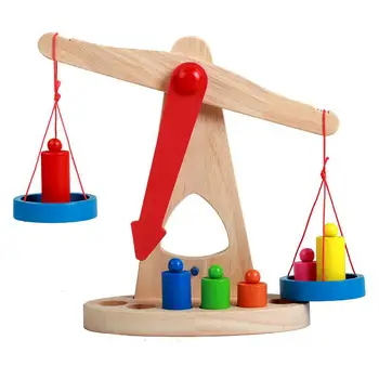 Montessori Švietimo Žaislas, Mažų Medinių Naujos Pusiausvyros Skalės Žaislas Sensorinėmis Ankstyvojo Ugdymo Ikimokyklinio Mokymo Žaidimas Vaikams, Dovana, Žaislai