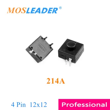 Mosleader 1000pcs 214A, Žibintuvėlis Elektrinis degiklis įsijungia-ON-OFF, 12x12 12*12 4 Pin Mygtuką perjungti Mygtuką