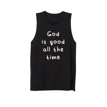 Moterų Krikščionių Dievas yra Geras, visą Laiką Fitneso Treniruotės Atsitiktinis Bakas Vest Sleveless Topai Marškinėliai