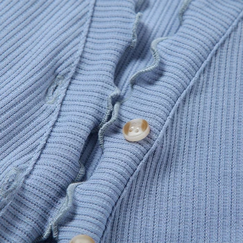 Moterų Marškinėliai Kieto Spalvų V-Kaklo trumpomis Rankovėmis Raukiniai, susagstomi megztiniai Moterų' s Vasaros Sexy Marškinėliai Viršų /IKI