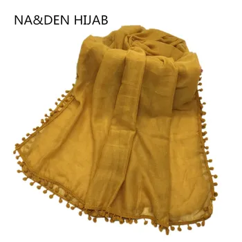 Moterų Musulmonišką hidžabą viskozė kietas paprasto 4 pusių vilnonių kamuolys sacrf/šalikai foulard apsiaustas skaros Karšto pardavimas naujų mados bandana 10vnt