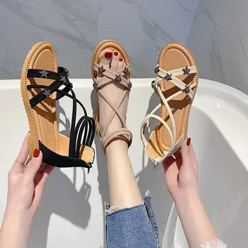 Moterų sandalai 2021 nauji patogūs moteriški sandalai vasaros mados žvaigždė paplūdimio sandalai