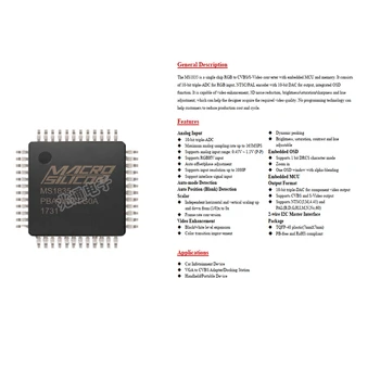 MS1835 chip / VGA su AV & SV plėtros taryba / VGA su garso ir vaizdo lustas / VGA-S-Video converter