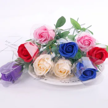 Muilas Gėlių, Rožių Dirbtinių Gėlių Puokštė Spalvotų Rose Vestuvių Puošyba Scrapbooking Netikrą Rožių Gėlių