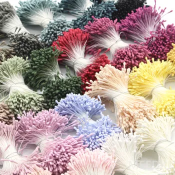 Multi-spalvos pasirinktinai, 1mm matinis žiedų, plaukų aksesuarų, gėlių pumpurų ir gėlių rankų darbo 
