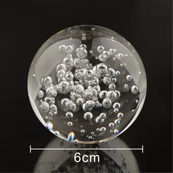Namo Apdaila 60mm Kristalų Bubble Ball Fengshui Stiklo Kamuolys Retai Sėkmės Mados Skaidrų Brangakmenį, Namų Puošybai