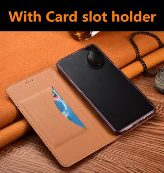 Natūralios odos magnetinio flip cover kortelės turėtojas Motorola Moto Z3 Žaisti mobilųjį telefoną atveju Moto Z2 Žaisti XT1710 dėklo dangtelį