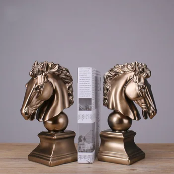 Nauja Europos dervos žirgo galvos knygos amatų kūrybinės retro namų puošybai žirgo galvos knygos failą knygos stovėti office studijų dovana