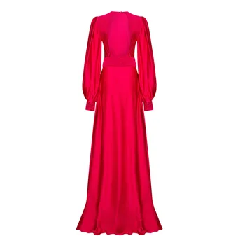 Nauja seksuali atvira nugara suknelė temperamentas Deivė Suknelė raudona suknelė suknelė moterims aukštos kokybės pokylių suknelė