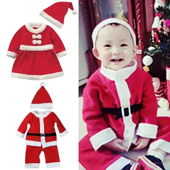Nauja vaikų Kalėdų kostiumai vaikams Kalėdų Kalėdų kostiumai berniukams Claus Santa kostiumai P1W3