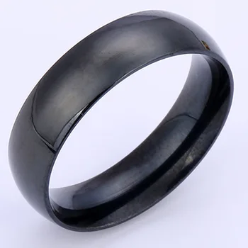 Nauja Vyrų ir Moterų Populiarus Asmenybės Nerūdijančio Plieno 6mm Vidinio ir Išorinio Kampo Titano Plieno Paprasta Pora Žiedas