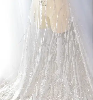 Naujas atvykimo 130cm*1meter Gluosnių šakelės china siuvinėjimo nėrinių audiniai high-end vestuvių suknelė apdailos akies audinys