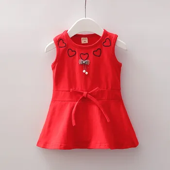 Naujas Baby Girl Drabužiai Suknelė Atsitiktinis, Kietas Pleistras Korėjos Vasaros Medvilnės Prarasti Mielas Gana Drabužių Vaikams, Vaikams, Kūdikių Suknelės