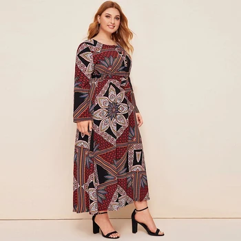 Naujas Dizainas Atvykimo Arabų Plius Dydis Spausdinti Max Musulmonų Mados Moterų Kuklios Suknelės Turkijos Islamo Drabužių Kaftan Dubajus Abaja