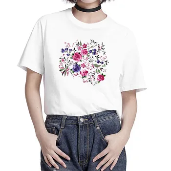 Naujas Dizainas Gėlės Marškinėlius Vasaros Drabužius Gražus Marškinėliai Mergaitėms