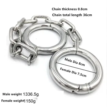 Naujas kulkšnies antrankiai su grandinės iš nerūdijančio plieno, metalo erotika poros BDSM bondage tvirtinimo suaugusiųjų žaidimas Sekso žaislas vyrams, moterims