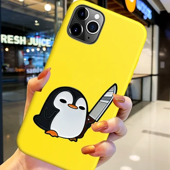 Naujas mielas animacinių filmų pingvinas kiaulių Juokinga, Telefono dėklas Skirtas iPhone 6 6S 7 8 X XS XR 11 Pro Max SE 2020 padengti minkštos silikono tpu funda shell
