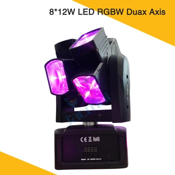 Naujas Super Šviesos Lemputė 8*12W LED Šviesos Juda Žibintas Duax Ašis RGBW LED Apšvietimas DJ
