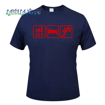 Naujas VALGYTI, MIEGOTI ŠOKIŲ VYRAS Marškinėliai Vyrams Medvilnės trumpomis Rankovėmis T-shirt Marškinėlius Viršūnes & Tees Hip-Hop Tees