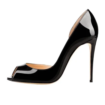Naujo modelio Moteriški aukštakulniai Pavasarį moteris batai Seksualus Vestuvių batai aukštos kokybės Peep Toe 12CM Net batus 3-10 11 BBZAI