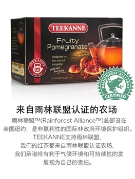 Nemokamas pristatymas 40g/box Teekanne importuojamos iš Vokietijos: granatų vaisių skonio juodoji arbata, juodosios arbatos maišelį vaisių Camellia vaisių arbata