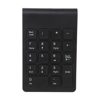 Nešiojamų 2.4 G Bevielio Skaitmeninė Klaviatūra USB Numeris Trinkelėmis 18 Klavišų Skaičių Klaviatūra
