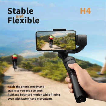 Nešiojamų 3-Ašis Nešiojamą Selfie Stick Tvirtos ABS Gimbal Stabilizatorius Stabilus, Reguliuojamas Mobiliojo Telefono 291x 120x50 MM EM88
