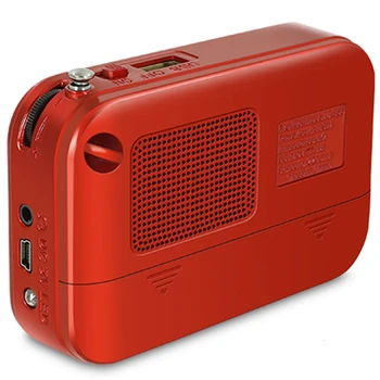 Nešiojamų Mini FM Radijas Stereo Garsiakalbiai Muzikos Grotuvas Apšvietimo Mygtuką Laikrodis