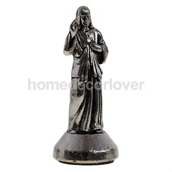 Nešiojamų Mini Jėzaus Statula Lydinio Namų Puošybai Statulėlės Kolekcionavimo Ornamentu Neprivaloma