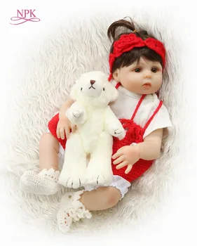 NPK Bebes Reborn Lėles 48CM Reborn Baby Doll Visą Vinilo Silikono Naujagimis Baby Doll bonecas Viso Kūno Lėlės Vaikams Dovanos