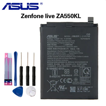 Originalus ASUS C11P1709 Telefono Baterija Asus Zenfone gyventi L1 ZA550KL X00RD 3040mAh