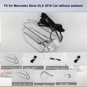 Oro Angos su Aplinkos Šviesos Mercedes Benz GLA Interjero Priekinės Konsolės Oro Sąlygos AC Ventiliacijos Anga Turbo Stilius Pakeisti