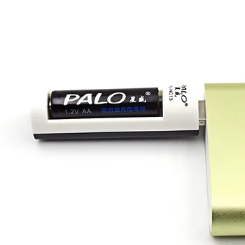 PALO Baterijų Kroviklis Su Naujų Nešiojamų Maitinimas USB, Skirtas Ni-MH AA ir AAA Akumuliatorius