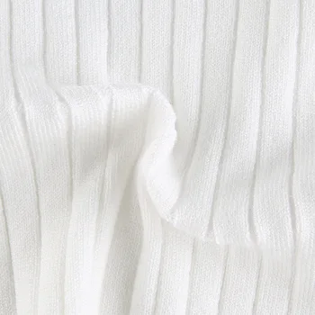 Paryžiaus Mergina Megztas Megztinis Moteriška Rudens-Žiemos ilgomis rankovėmis Megztinis Trumpas Baltas Giliai V-kaklo Viršūnes
