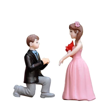 Pasiūlyti Santuoka Lover Doll Miniatiūros Pora Nuotaka ir Jaunikis Figūrėlės 