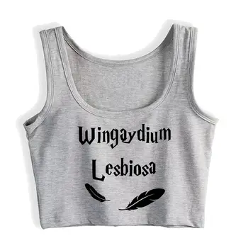 Pasėlių Viršuje Moterų Lesbiečių Paradus Wingayduim Lesbiosa Pagrindinio Derliaus Rankovių Viršūnes Moterims