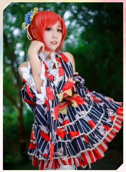 Patinka Gyventi Nishikino Maki Kimono Yukata Suknelė Vienodą Aprangą, Anime Cosplay Kostiumai
