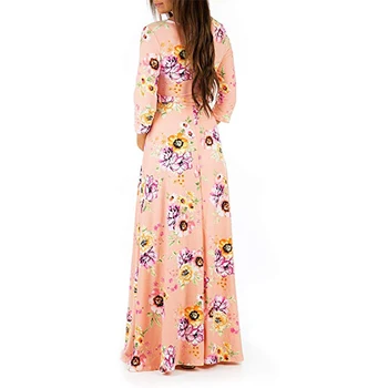 PatPat 2021 Naujas ArrivalElegant Gėlių Spausdinti Pasėlių-Rankovės Motinystės Maxi Suknelė