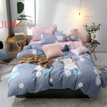 Pavasario butas lapas nustatyti sielovados stiliaus antklode padengti namų 1/2/3/4pcs lova nustatyti, mėlyna patalyne, gėlių lovos skalbiniai nustatyti RU šeimos apima
