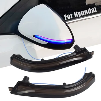Pažymėkite LED Dinaminis Posūkio Signalo Lemputė Pusės Veidrodėlis, Mirksinčios Šviesos Kartotuvas Indikatorių Už Hyundai Elantra Avante MK6 SKELBIMŲ 2016 - 2019