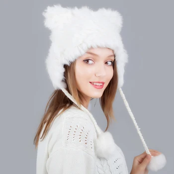 Per Rygos Aksomo, Aksomo, Triušio Kailiniai Skrybėlės Moterims Žieminės Kepurės Mielas Ausies Kepurė Mergaitėms Vientisų Spalvų Mados Ponios Skrybėlės