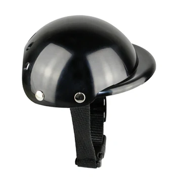 Pet Helmet Hat Juokingas Cool Plastiko Motociklo Šalmas Katėms Smulkaus Ir Vidutinio Šunys Reguliuojamas Nailono Smakro Dirželio Dydis S M
