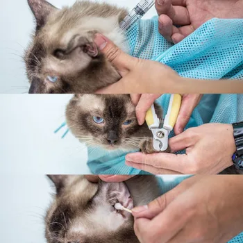 Pet Maudymosi Nagų Kirpimas, naminių gyvūnėlių naudinga toolsCat Viliojimo Vonios Krepšys Daugiafunkcinis katė fiksuotojo maišelis gerai