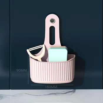Plastikinės Sandėliavimo Turėtojas Čiulpti Tipo Kriaukle Nusausinti Saugojimo Krepšys Sponge Multi-funkcija Virtuvės Saugojimo Turėtojas Virtuvės Reikmenys