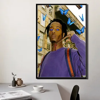 Playboi Carti populiariosios muzikos albumą hip-hop rap star meno tapybos drobės plakatą, sienos, namo apdailos, aukštos kokybės namų Dekoro