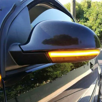 Pora Automobilio Dinaminės Teka valdomi Išoriniai Veidrodėliai LED Indikatorius Posūkio Signalo Lemputė Dėl Golf MK5