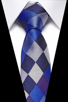 Prabanga 48 spalva Naujų Classic Stripe Mėlyna Ryšius Žakardiniai Audiniai 7.5 cm Šilko Kaklaraištis Gėlių Kaklaraiščiai Vestuves Oficialų Mens Ryšius