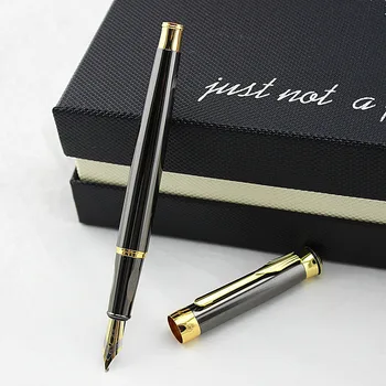 Prabanga DIKA WEN 8021 Fontanas Pen Metallic juoda 0,5 mm Plunksnų standartinis rašiklis, biuro ir mokyklos raštinės reikmenys, rašalo tušinukas