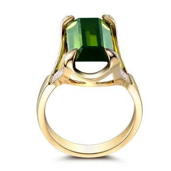 Prabanga Green Crystal Žiedą, Asmenybės Atmosfera Ponios Mados Gimtadienio Dovana Gamyklos Didmeninės
