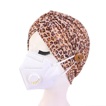 Prancūzų Stiliaus Atsitiktinis Derliaus Moterų Skrybėlę Spausdinimo Mygtukas Kepurė su Ausų Apsauga Slaugytoja Veido Kaukė Turėtojas Šiltas Aldult Kepurės 2020 m.